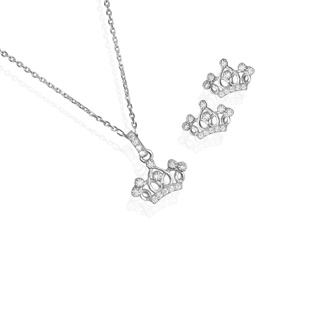 Princess Tiara Pendant Set