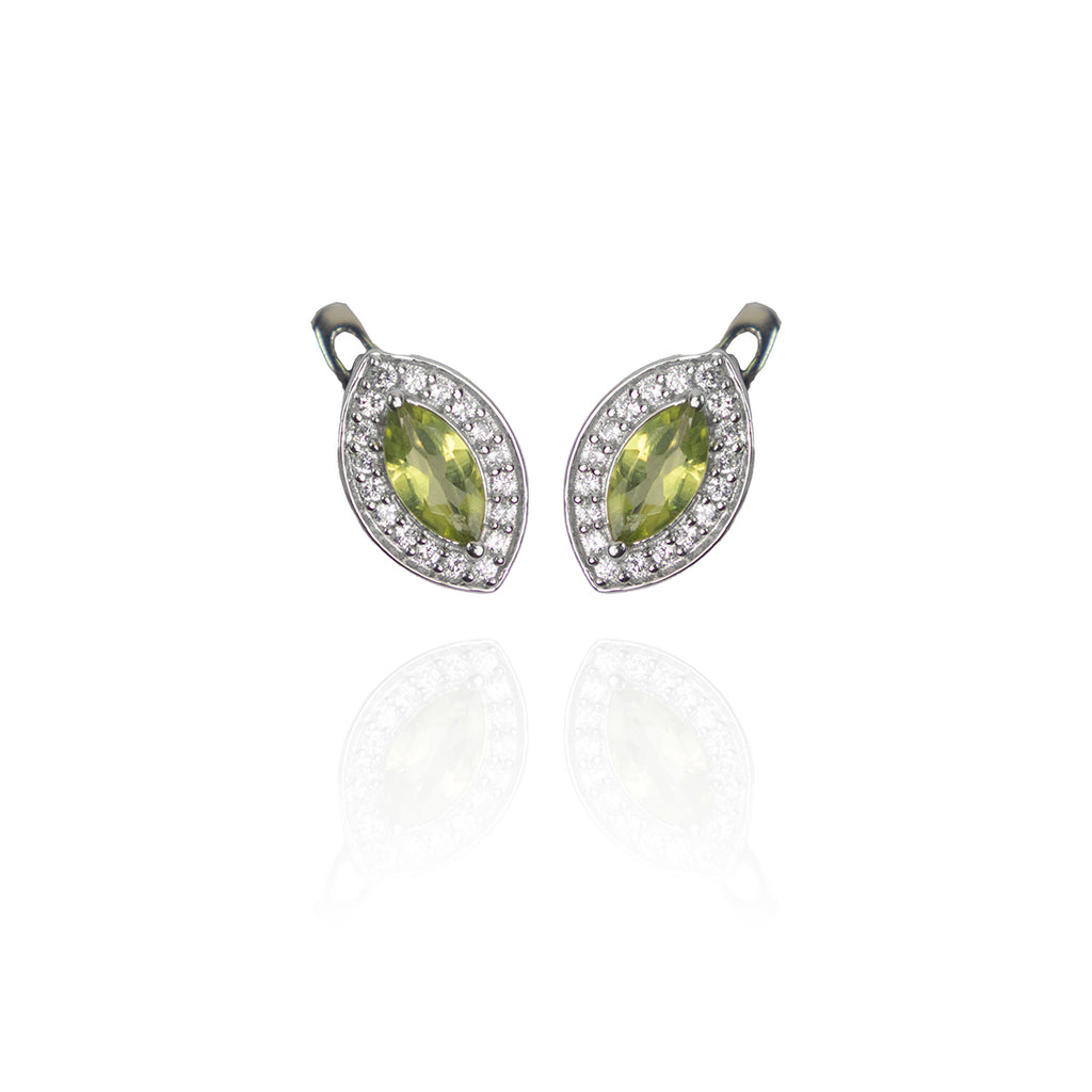 Sterling Silver Green Stone Jewellery Set for Women