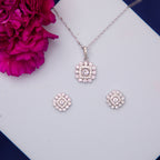 Attractive White Stone Pendant Set