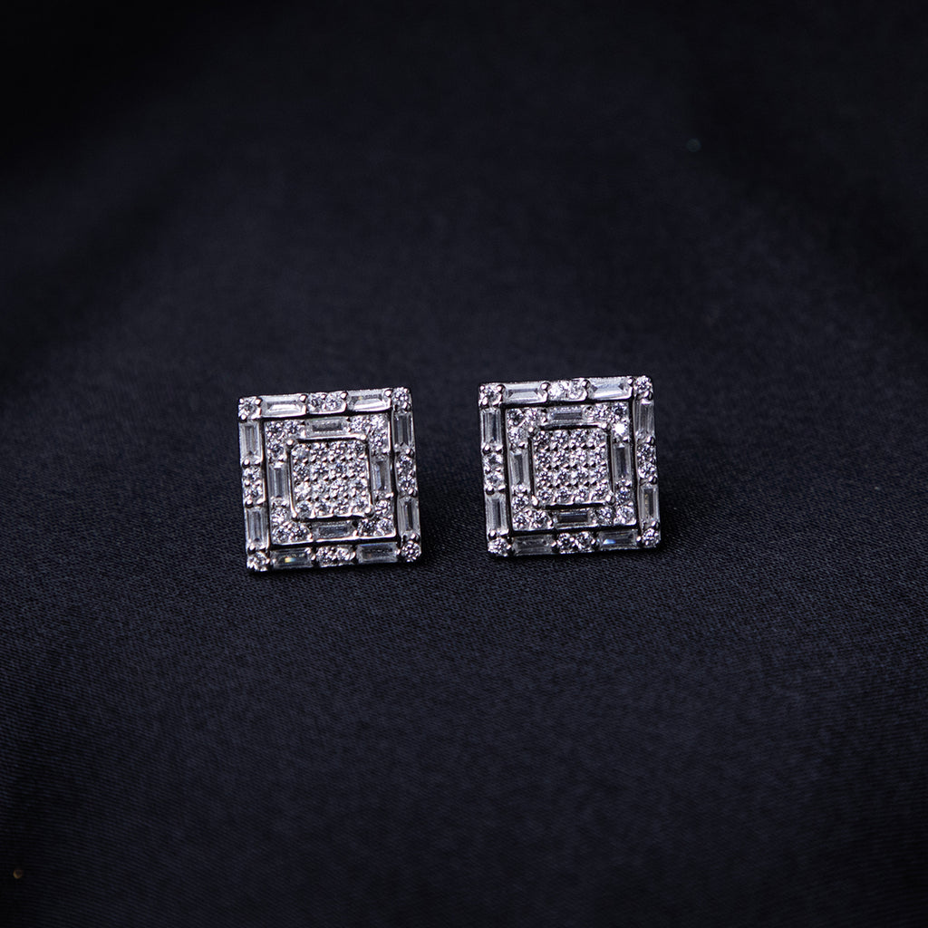 Beautiful White Stone Studded Earrings