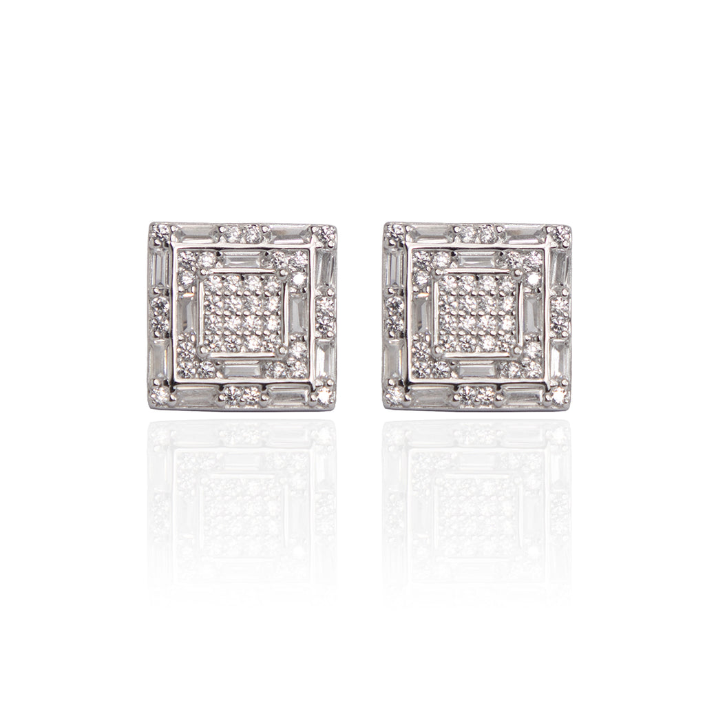 Beautiful White Stone Studded Earrings