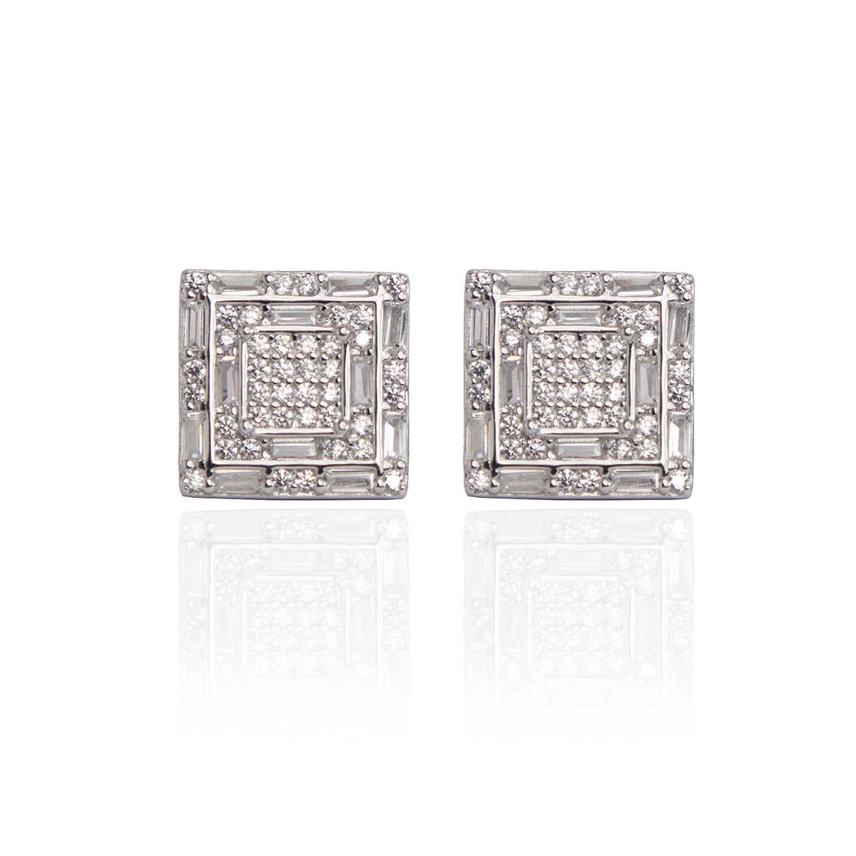 Beautiful White Stone Studded Earrings