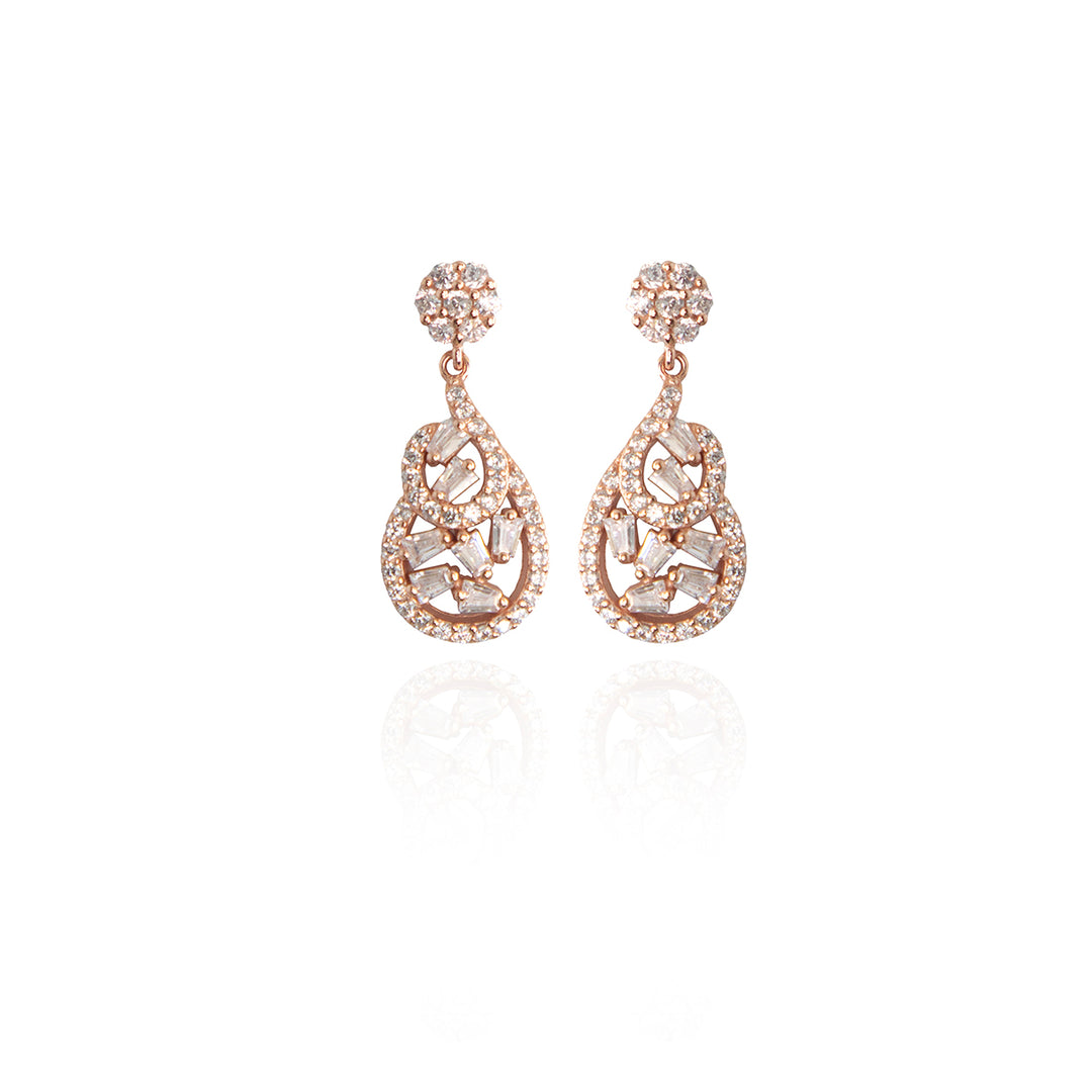 Bejeweled Rose Gold Statement Earrings