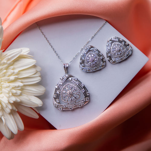 Charming Bedazzled Pendant Set