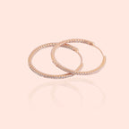 Chic Bangle Styled Rose Gold Hoops