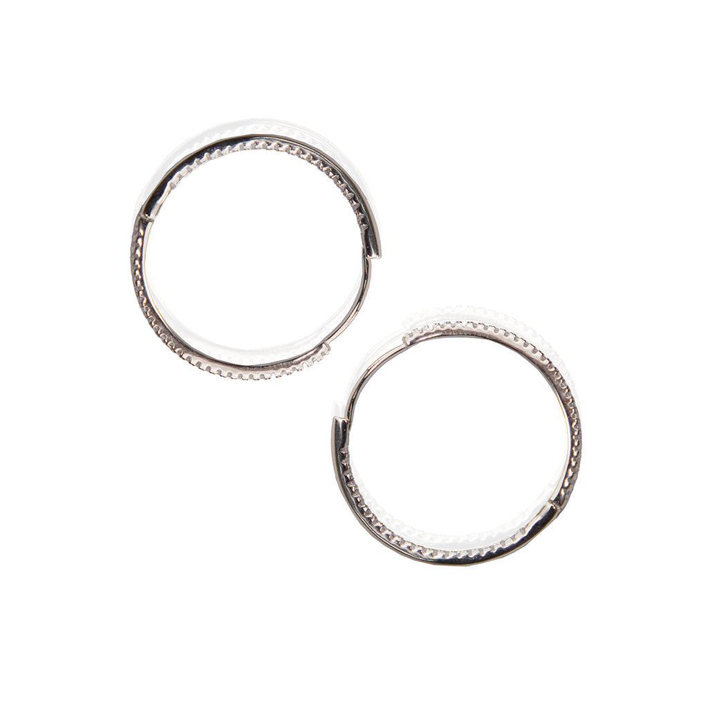 Chic Bangle Styled Silver Hoops
