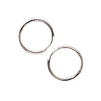 Chic Bangle Styled Silver Hoops