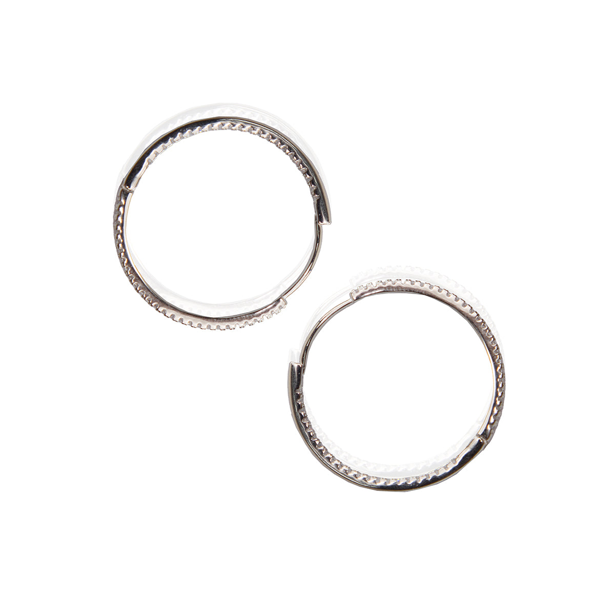 Chic Bangle Styled Silver Hoops
