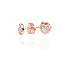 Classic Heart Rose Gold Studs