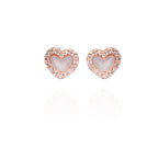 Classic Heart Rose Gold Studs