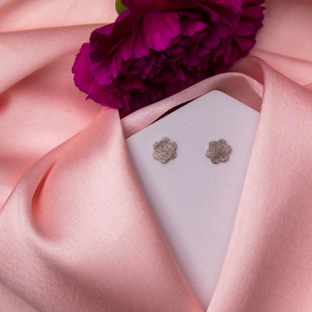 Classic Textured Flower Studs