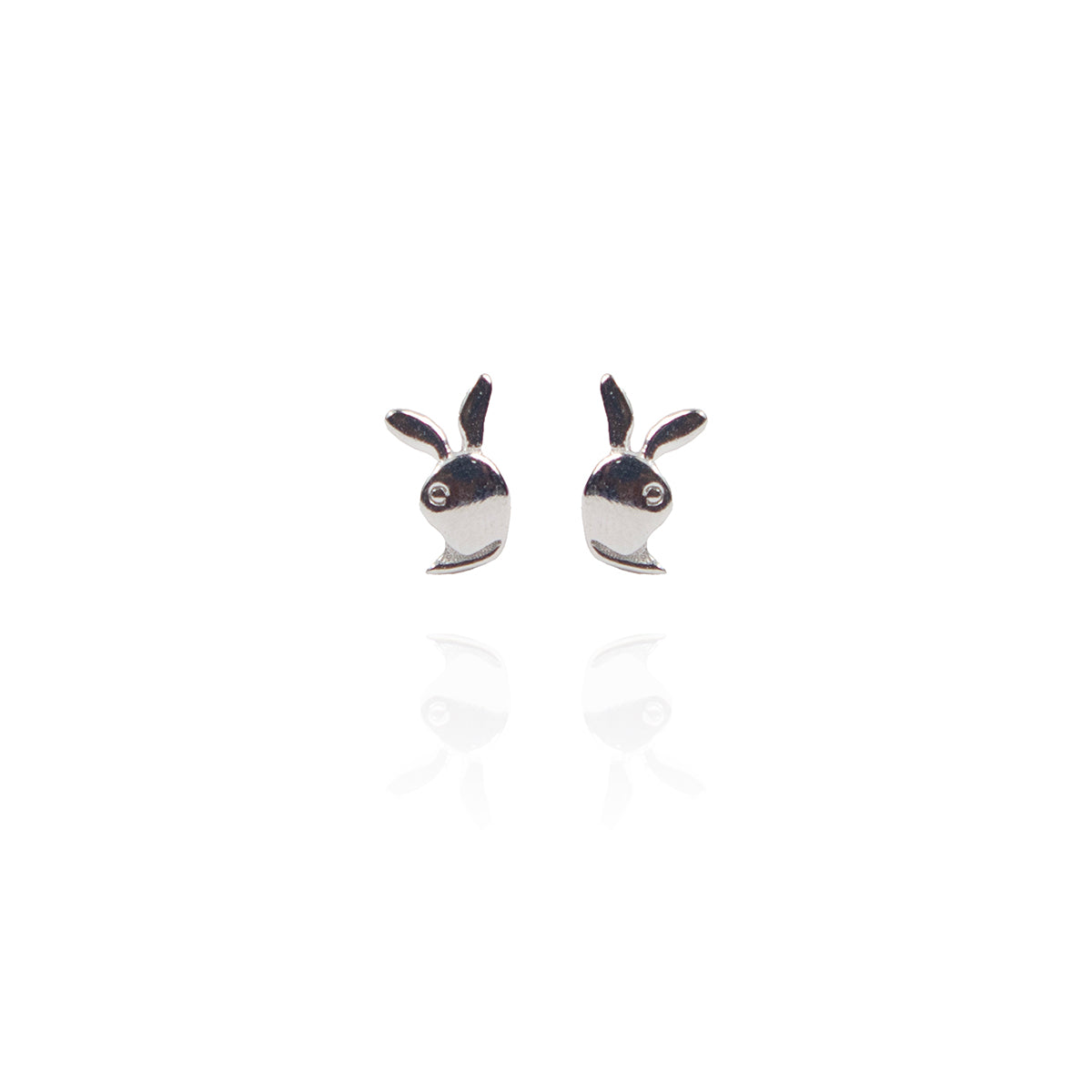 Cute Bunny Silver Studs