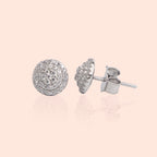 Dazzling Circles Silver Studs