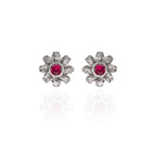 Dazzling Pink Stone Pendant Set