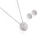Elegant White Stone Pendant Set