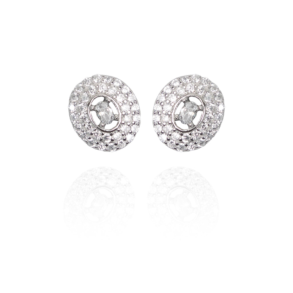 Elegant White Stone Pendant Set