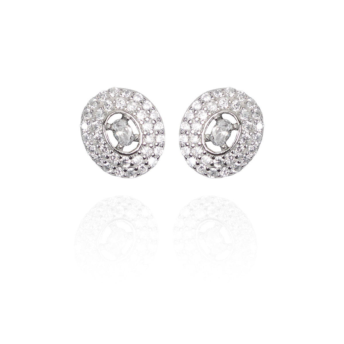 Elegant White Stone Pendant Set