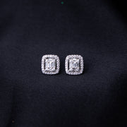 Embellished Cushion Silver Studs