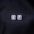 Embellished Cushion Silver Studs