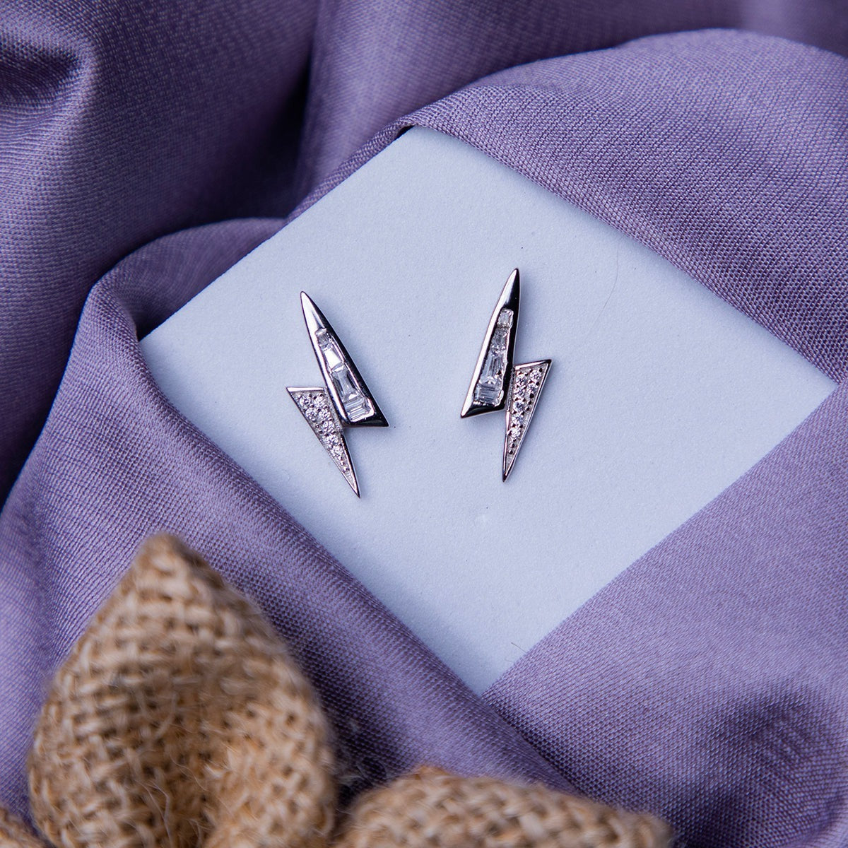 Embellished Electric Graphic Earrings
