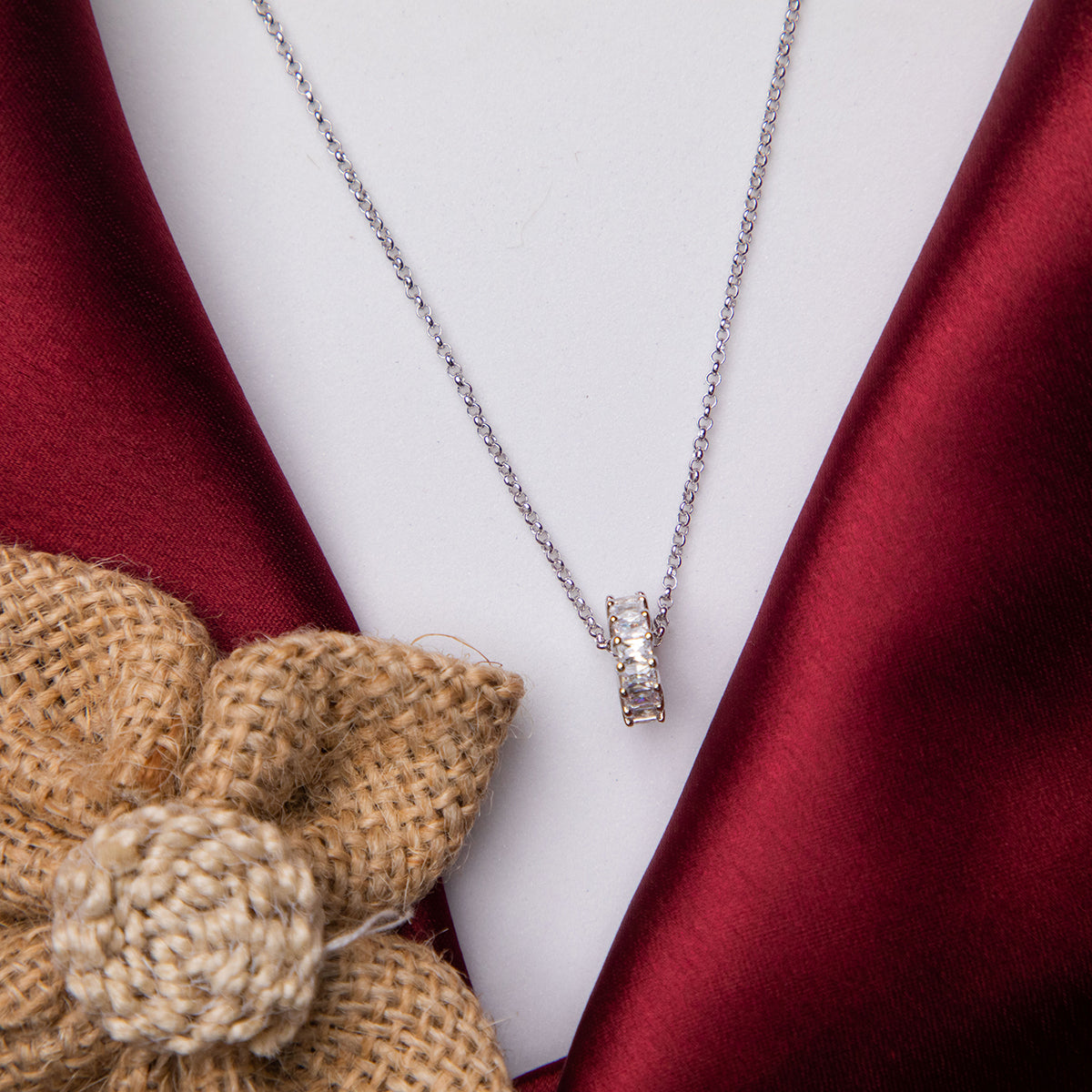 Embellished Sundial Pendant Chain