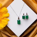 Emerald Green Classic Pendant Set