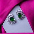 Emerald Obsession Wave Earrings