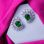 Emerald Obsession Wave Earrings