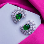Emerald Obsession Wave Earrings