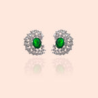 Emerald Obsession Wave Earrings