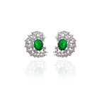 Emerald Obsession Wave Earrings