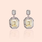 Exquisite Yellow Gemstone Earrings