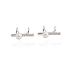 Eyecatching Embellished Pearl Earcuffs