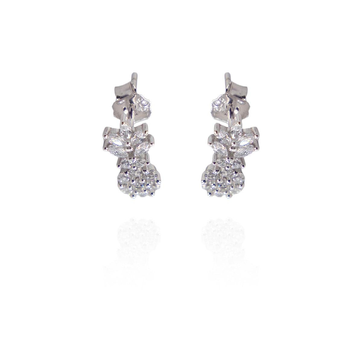 Fancy White Stone Earrings