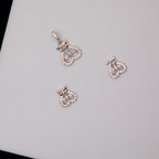 Fancy White Stone Pendant Set