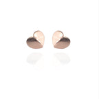 Geometric Heart Rose Gold Studs