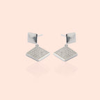Glitzy Geometric Drop Earrings