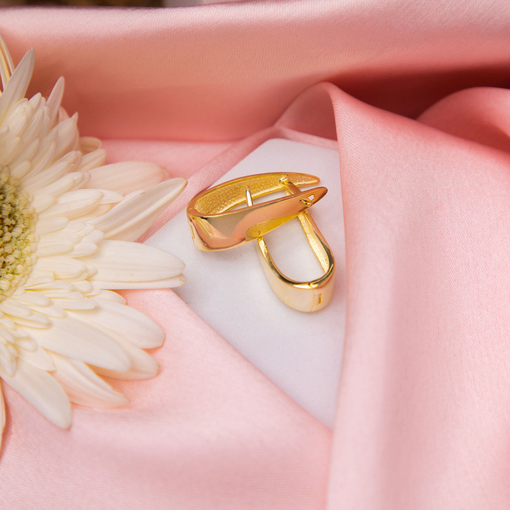 Golden Geometric Trendy Hoops