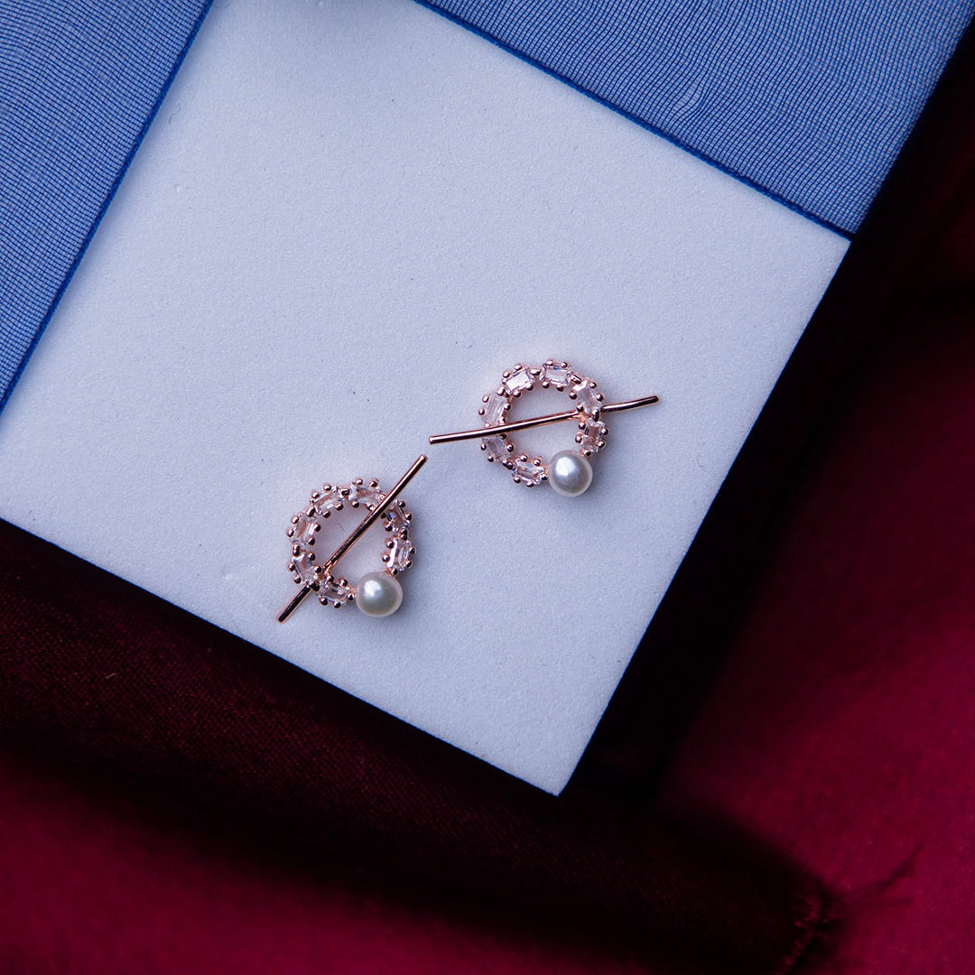 Hall of Fame Rose Gold Studs