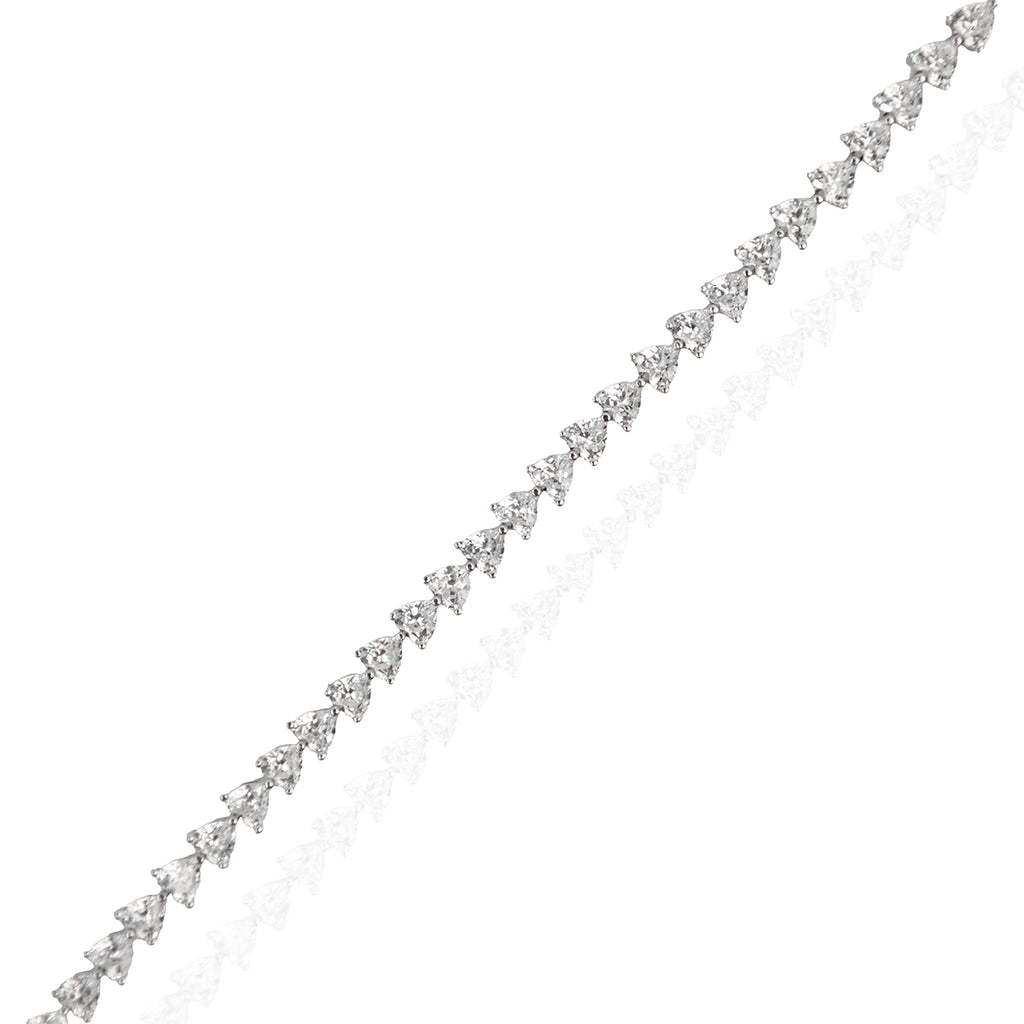 Heart Shape Cut Tennis Bracelet