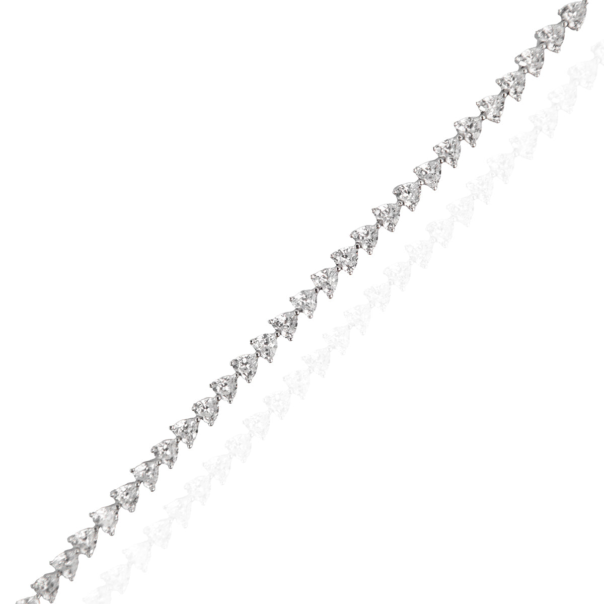 Heart Shape Cut Tennis Bracelet