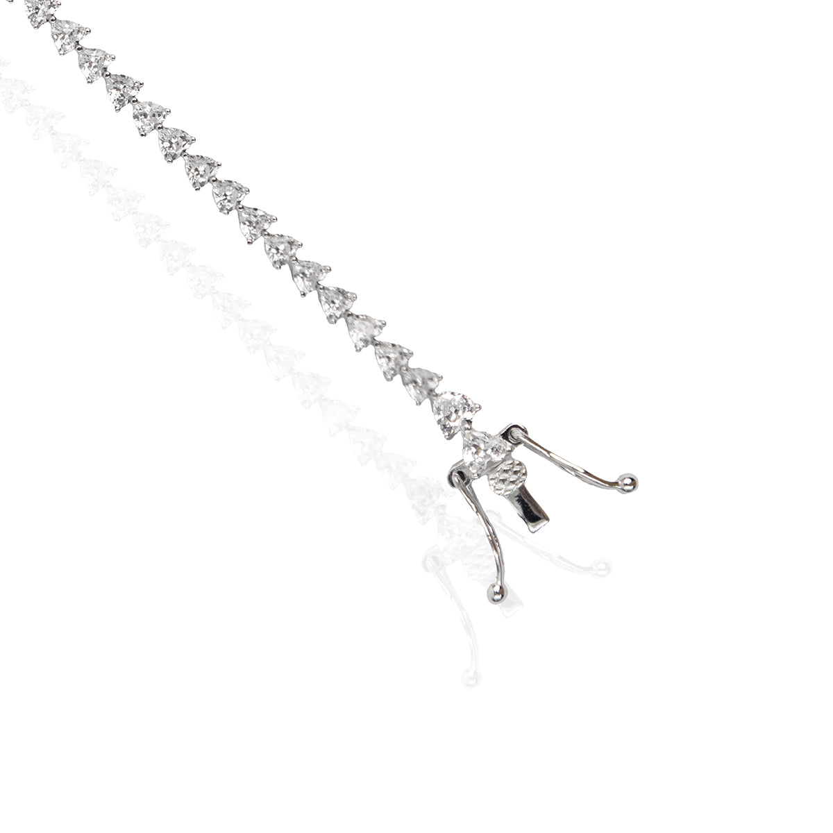 Heart Shape Cut Tennis Bracelet