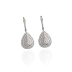 Intricate White Stone Bejeweled Earrings