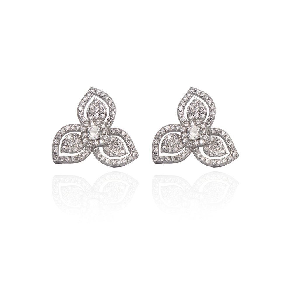 Leaflets of Three Embellished Studs