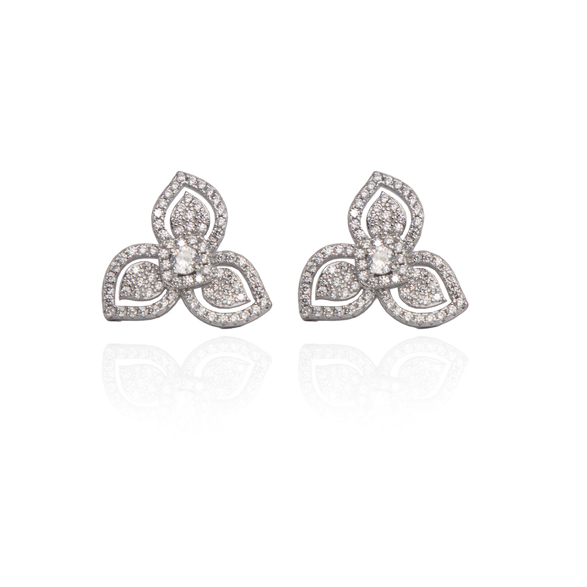 Leaflets of Three Embellished Studs