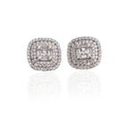 Shimmering Sterling Silver Statement Studs