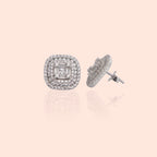 Shimmering Sterling Silver Statement Studs