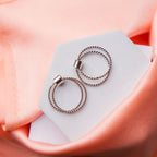 Silver Twister Hoop Earrings
