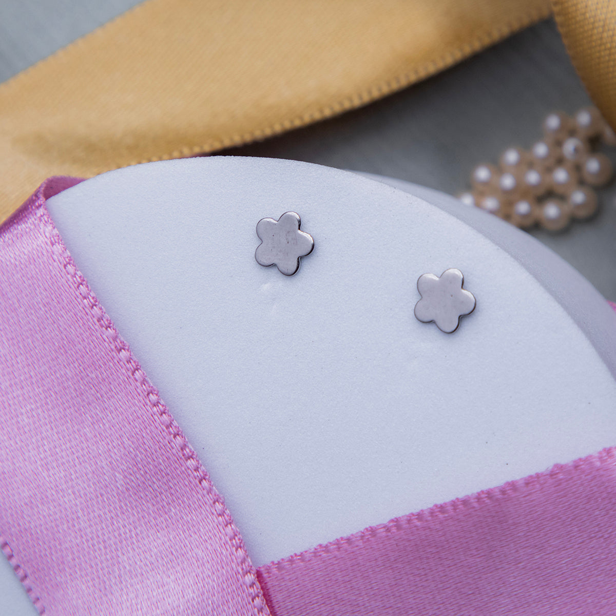 Simply Flower Silver Studs