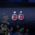 Statement Red Gemstone Earrings